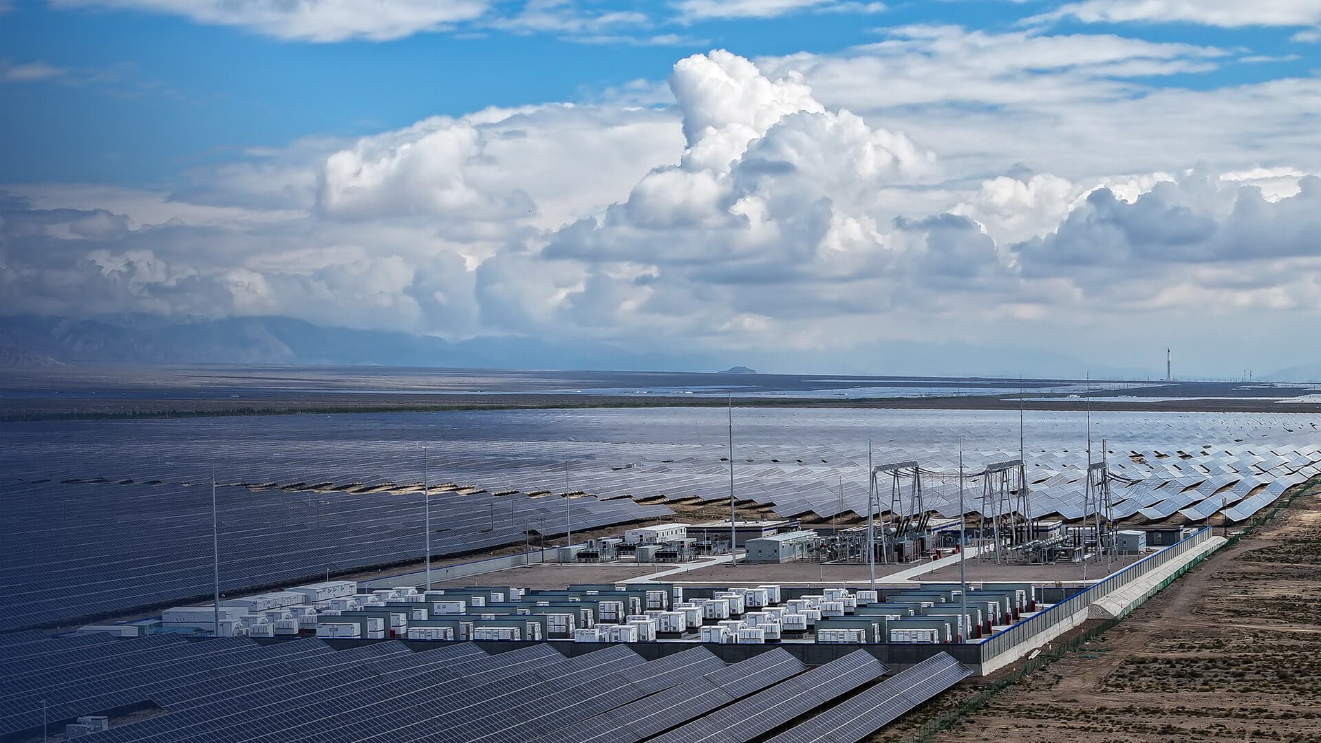 Trina Storage utility-scale BESS solar farm aerial view