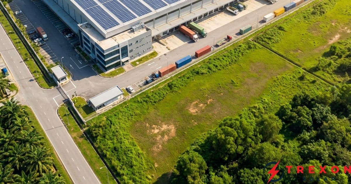 Factory rooftop solar installation in Malaysia