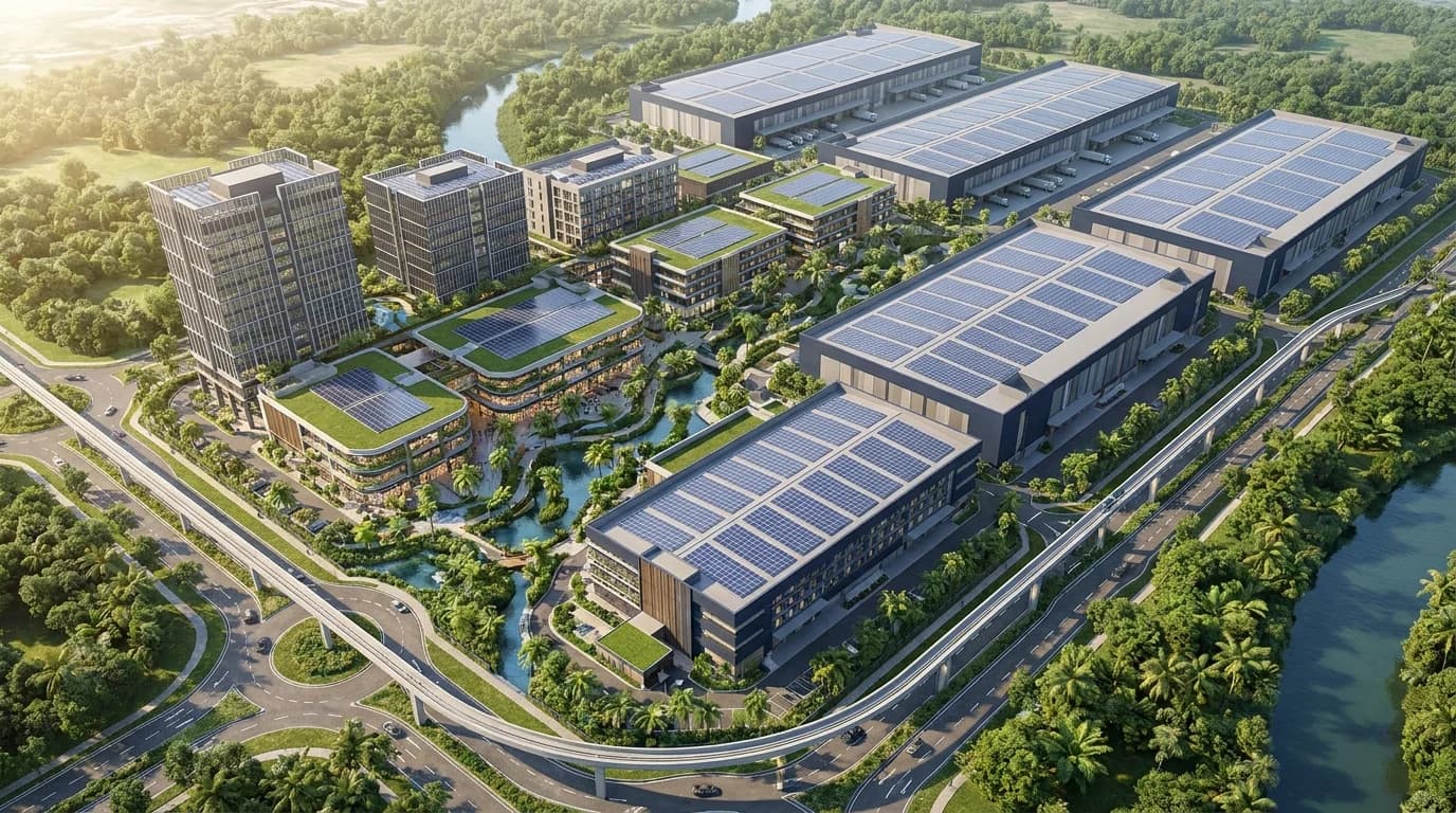 Konsep ilustrasi: Solar merentasi portfolio hartanah Malaysia