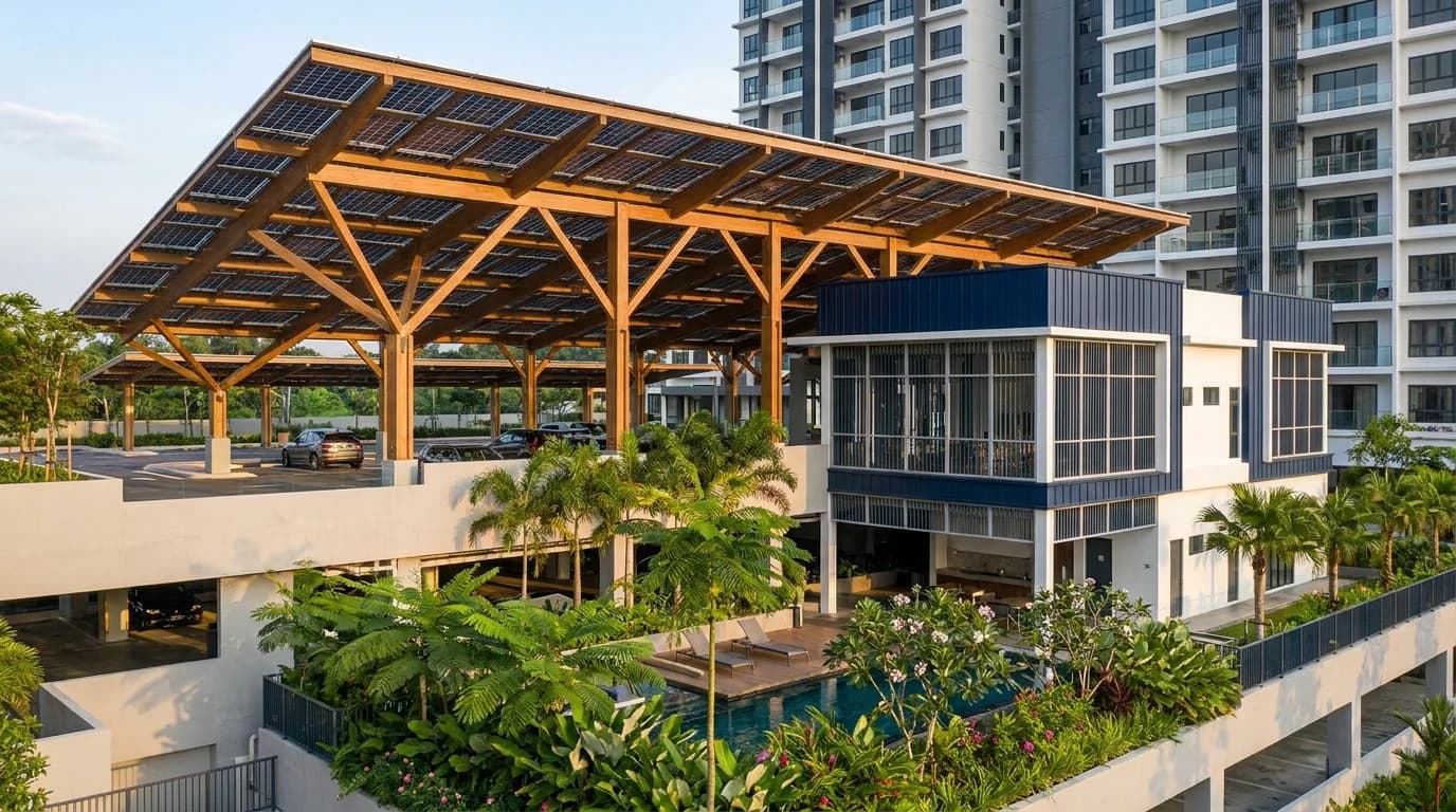 Illustrative concept: Solar for Malaysian strata common-area loads